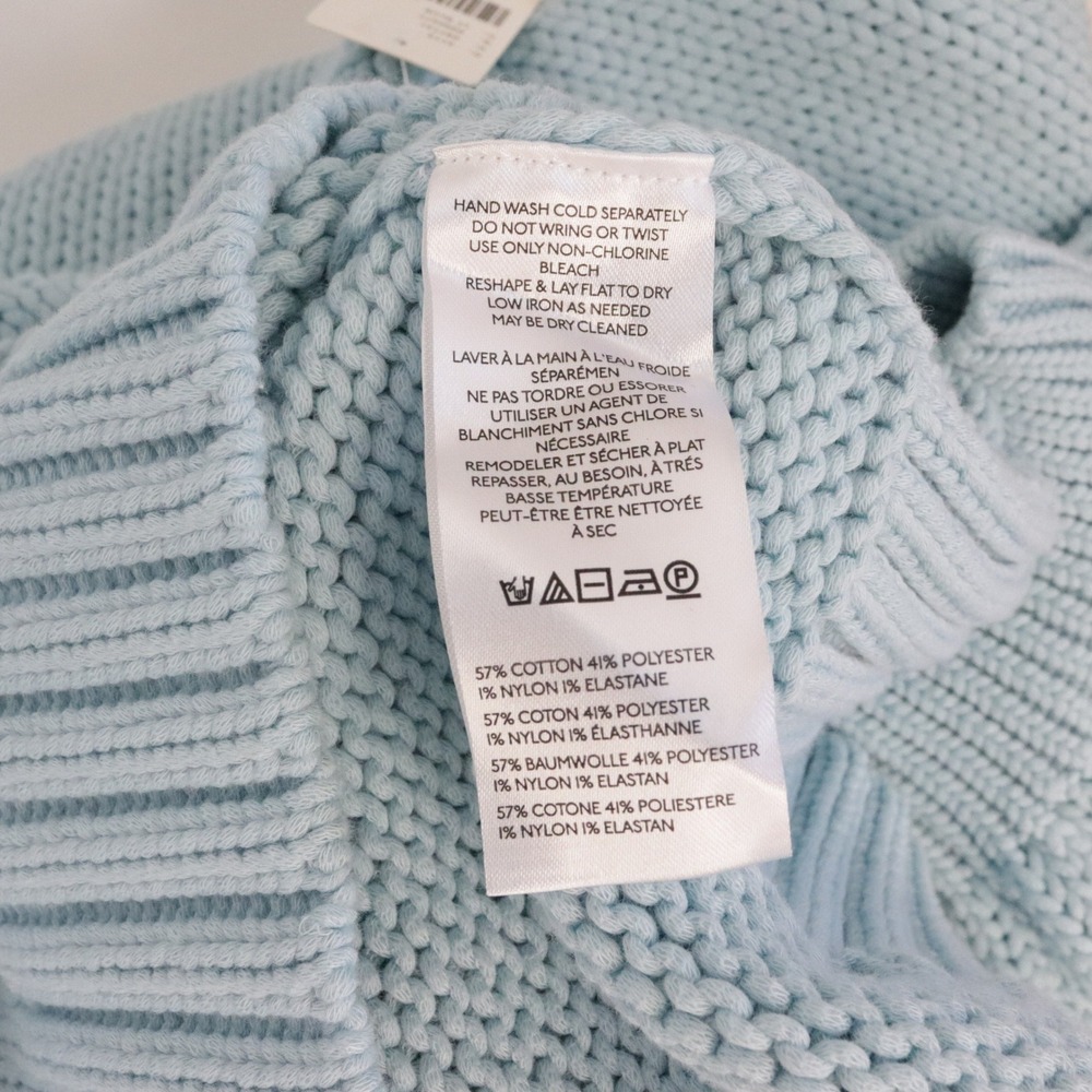NWT Anthropologie Maeve Snowflake Pippa Icon Sweater XL Light Blue Mock Neck - Picture 9 of 9